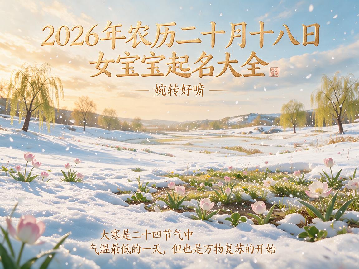 2026年农历十二月十八大寒出生的女宝宝起名大全  婉转好听