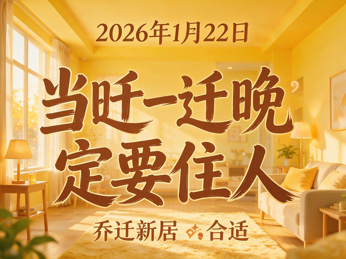 2026年1月22日适合乔迁新居吗 乔迁那晚一定要住人吗