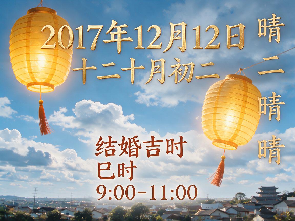 2017年12月12日黄历查询 农历多少 是什么日子 结婚吉时