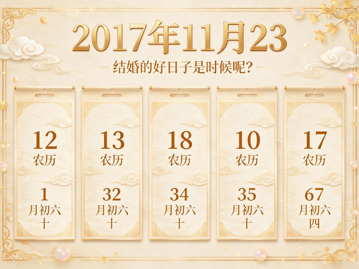 2017年11月23日黄历查询 农历多少 是什么日子 结婚吉时