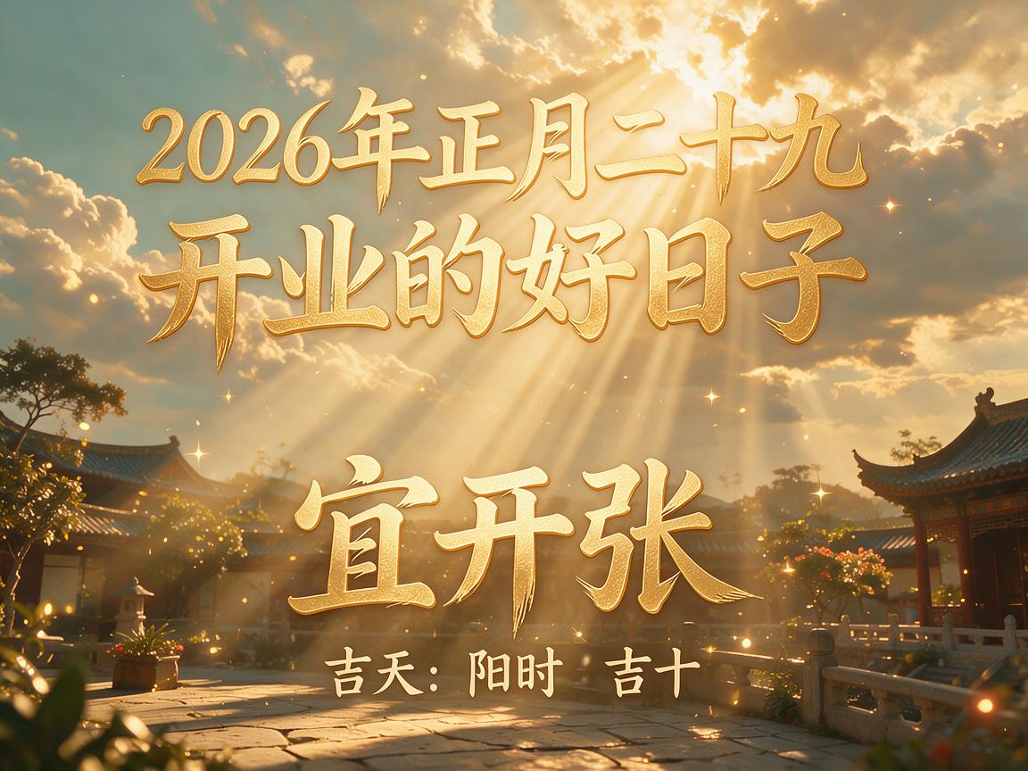 2026年正月二十九是黄道吉日吗 2026年正月二十九宜开张吗