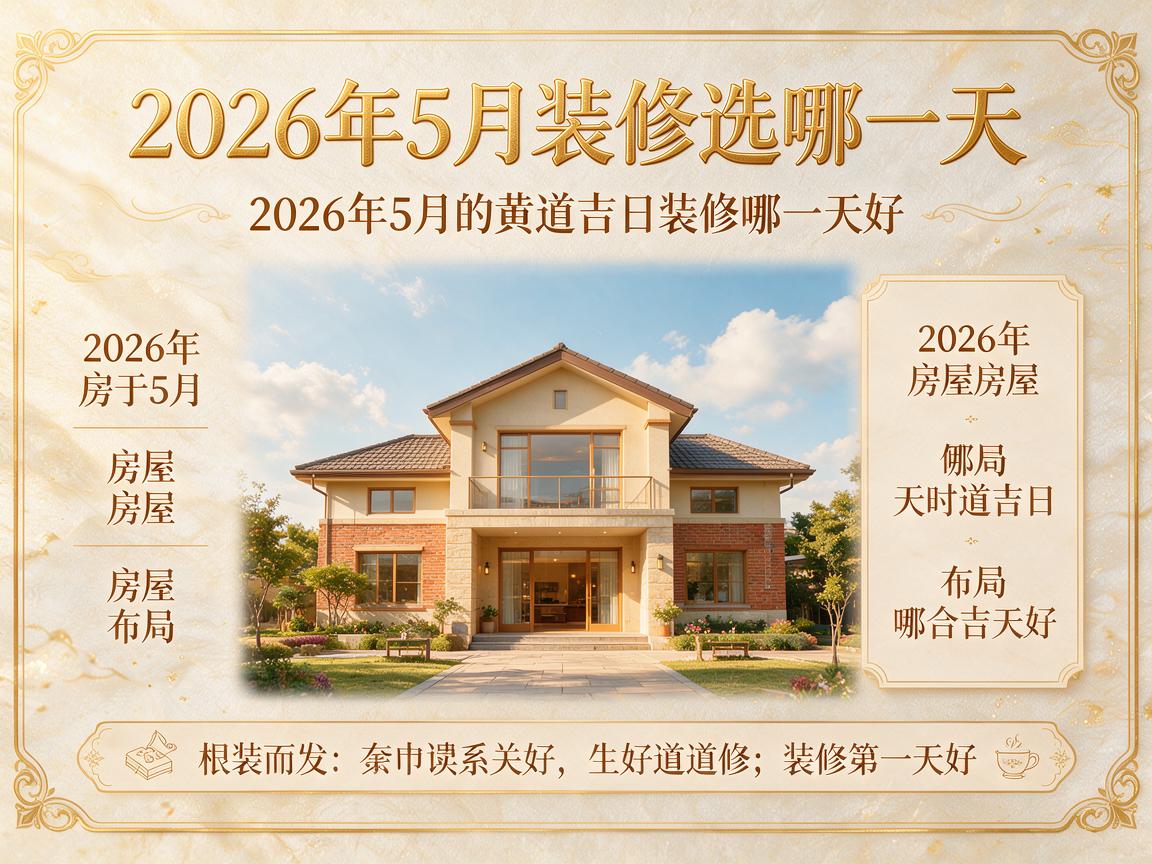 2026年5月份装修黄道吉日 2026年5月装修选哪天黄道吉日