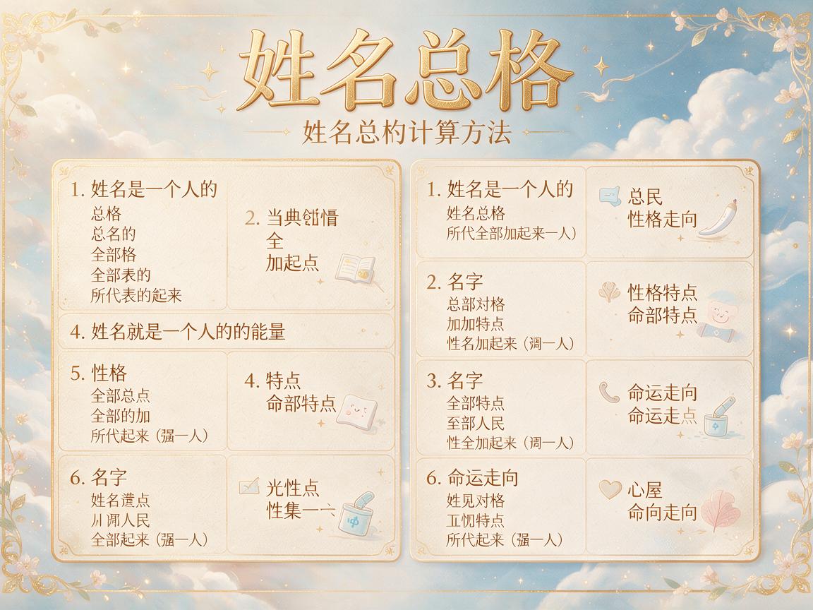 姓名总格的计算方法