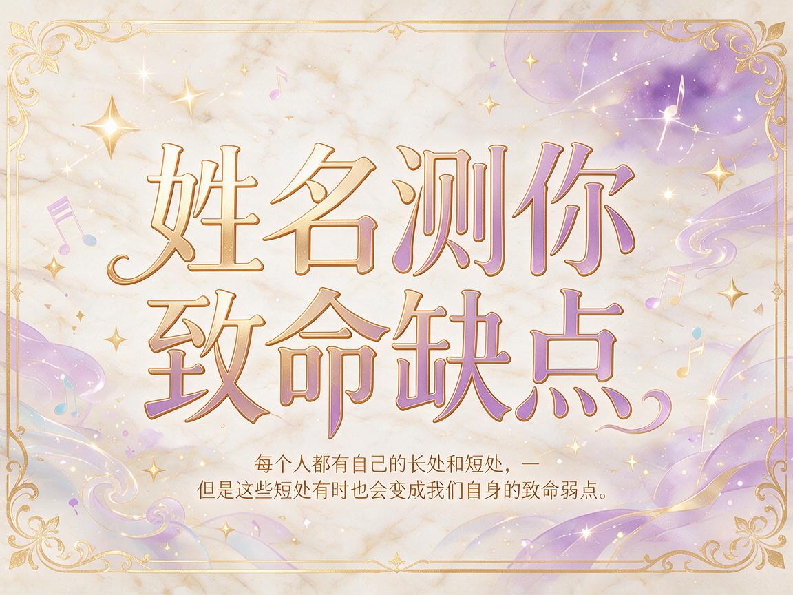 姓名测你的致命缺点 姓名测你的致命缺点