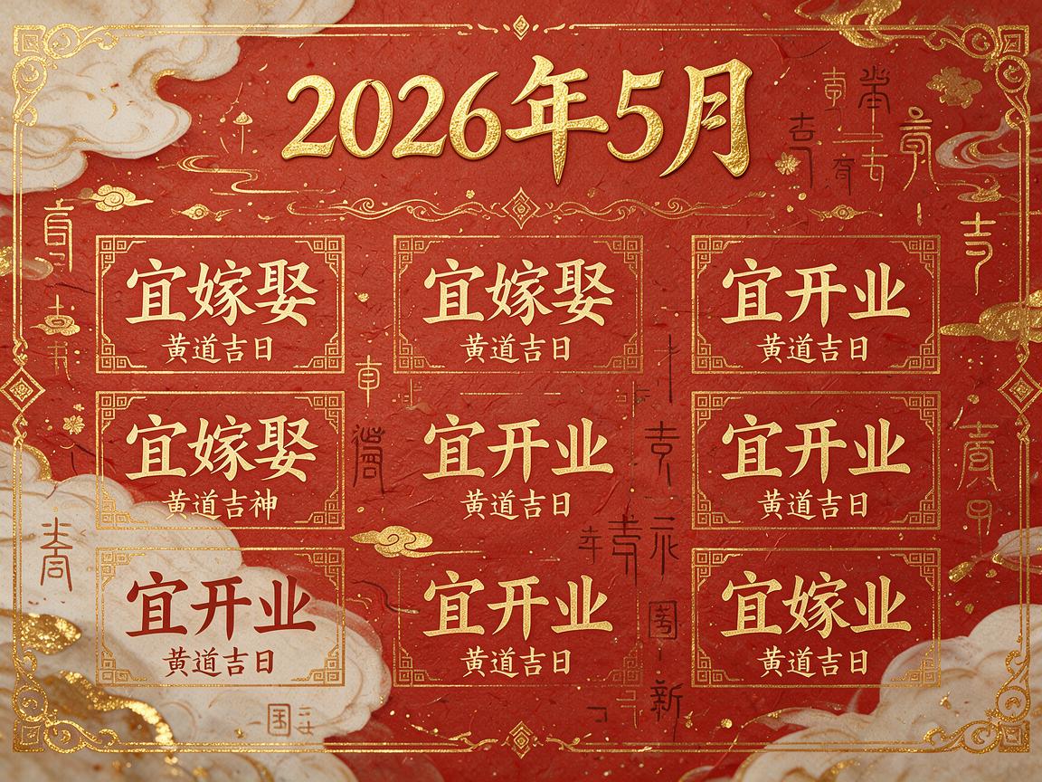 5月份的黄道吉日查询2026年 2026年5月黄道吉日查询