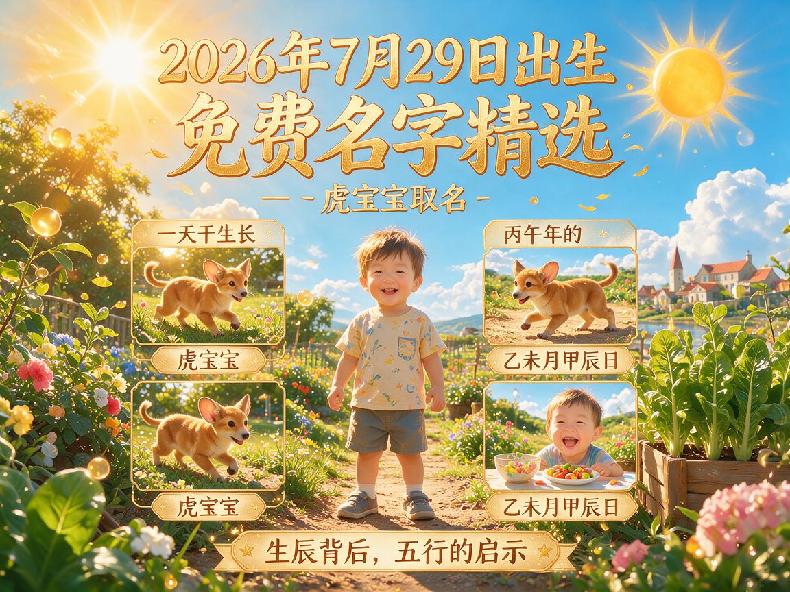 2026年7月29日出生的男孩免费名字精选  虎宝宝取名