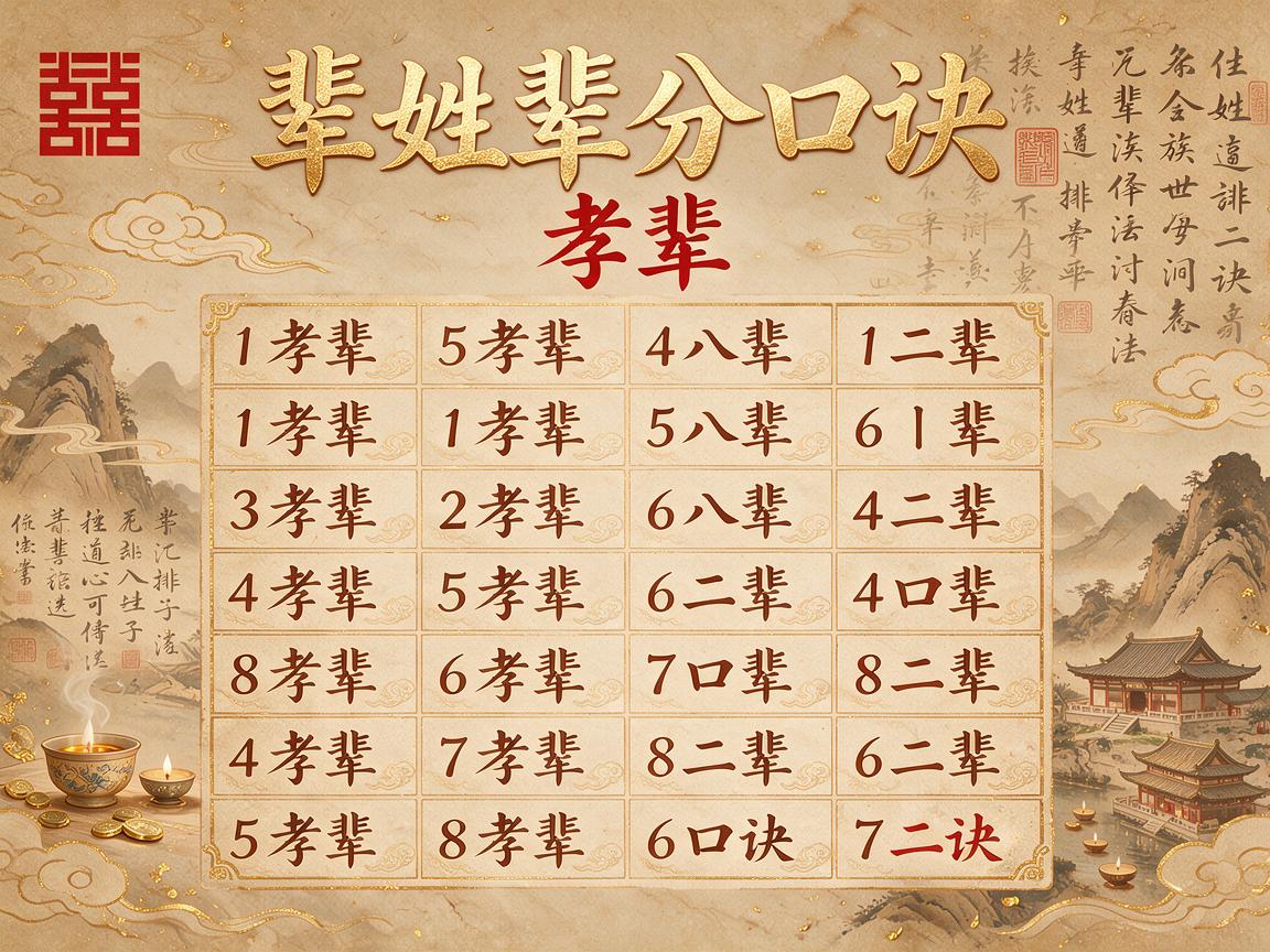 曾姓辈分口诀排名表 曾姓辈分排名表中哪一辈是排在孝辈之前的