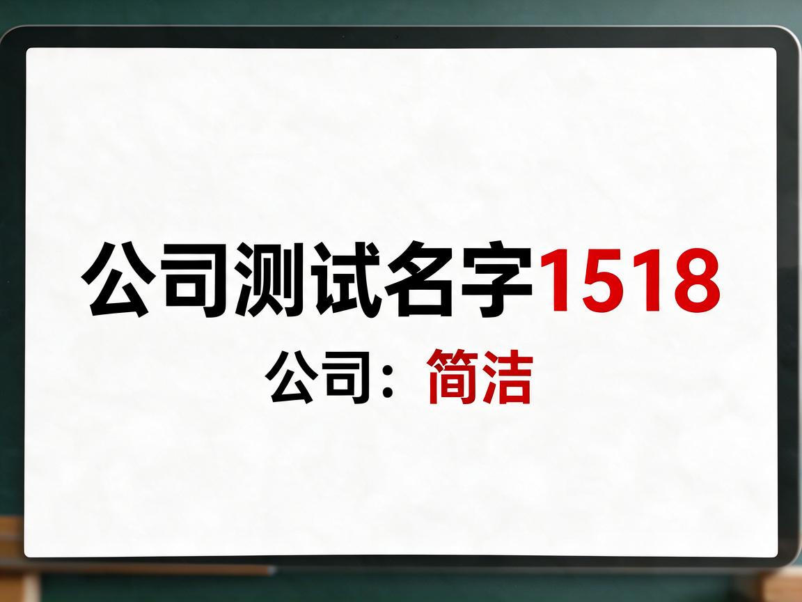 公司测试名字1518 公司测试名字1518有什么特别之处
