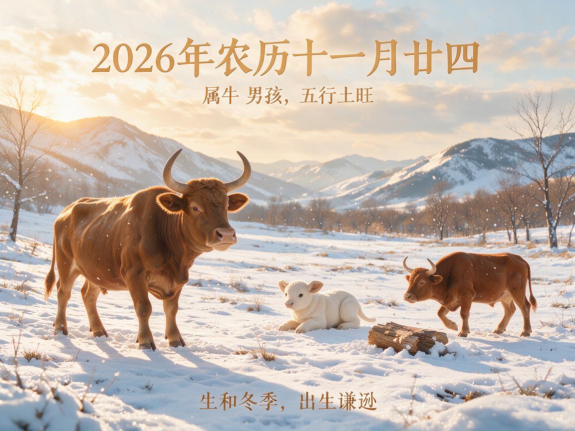 2026年农历十一月廿四出生的人五行查询 属牛男孩取名 2026年农历十一月廿四出生的人五行查询 属牛男孩取名