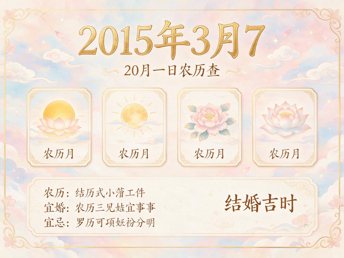 2015年3月7日黄历查询 农历多少 是什么日子 结婚吉时