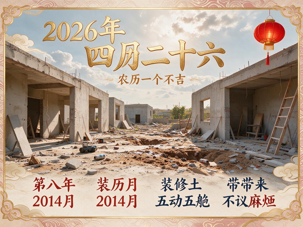 2026年农历四月二十六装修动土好不好  是黄道吉日吗