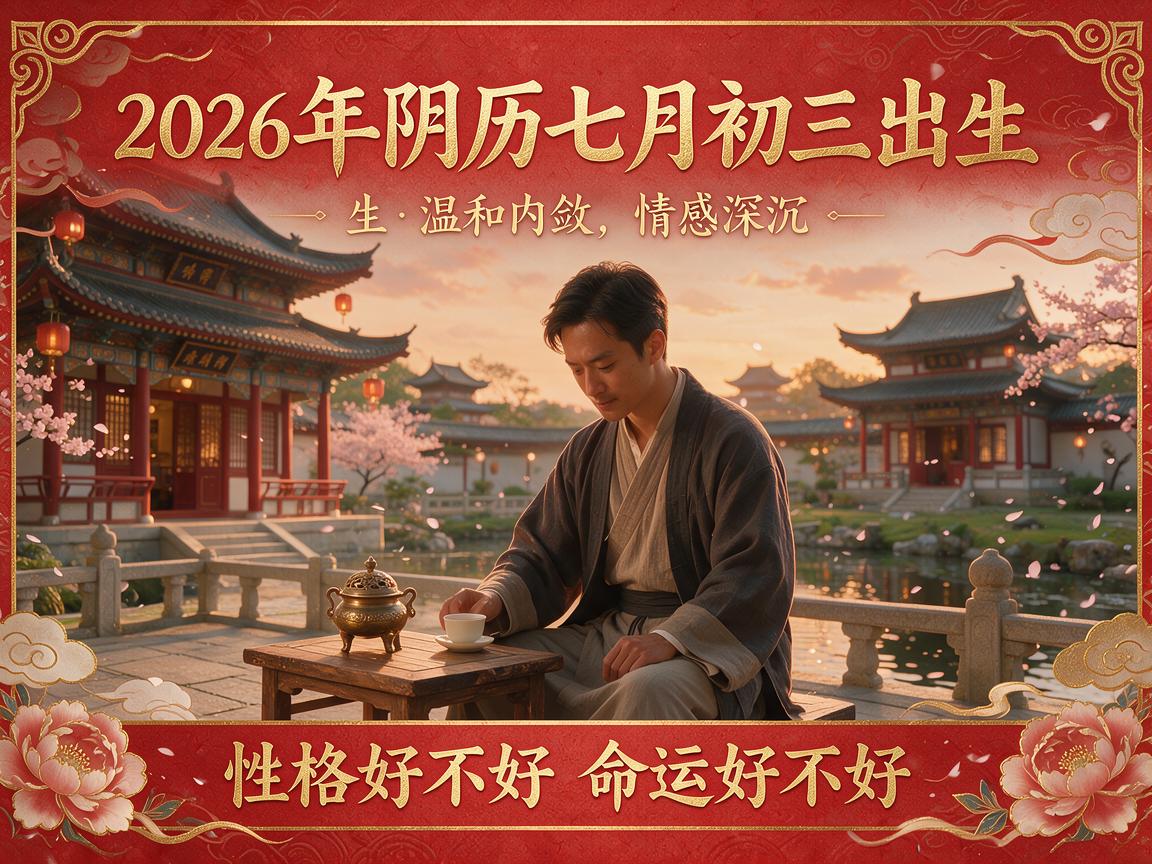 2026年阴历七月初三出生的男孩性格好不好 命运好不好