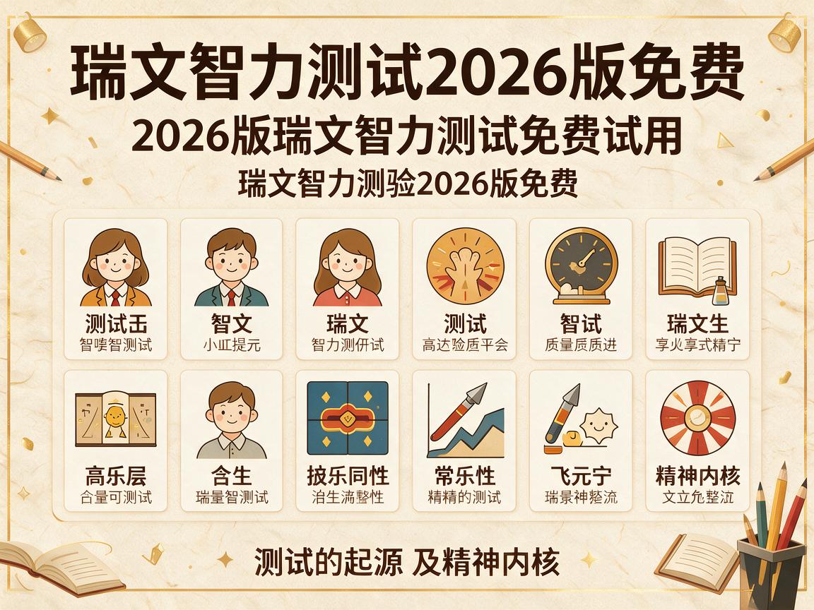 瑞文智力测试2026版免费 2026版瑞文智力测试免费试用