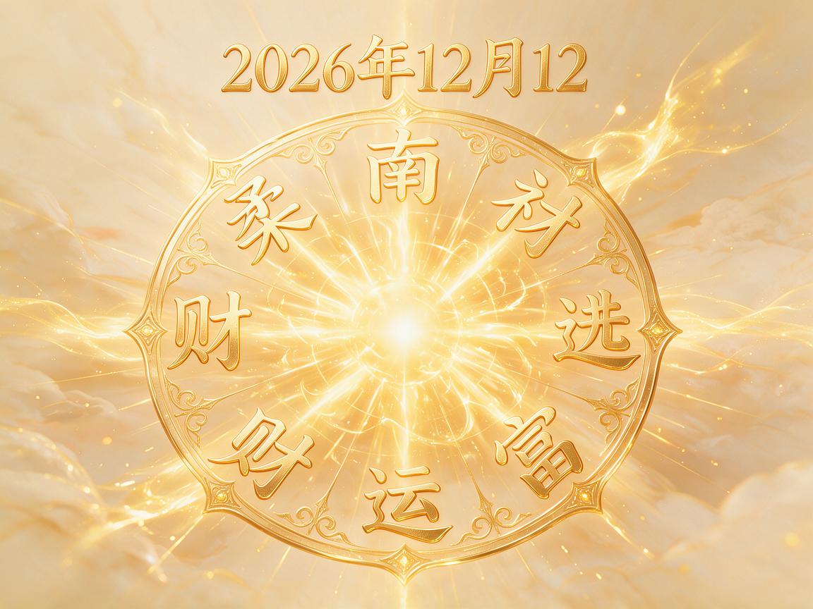 2026年12月12日今日财神方位 今日打麻将财神方位一览表