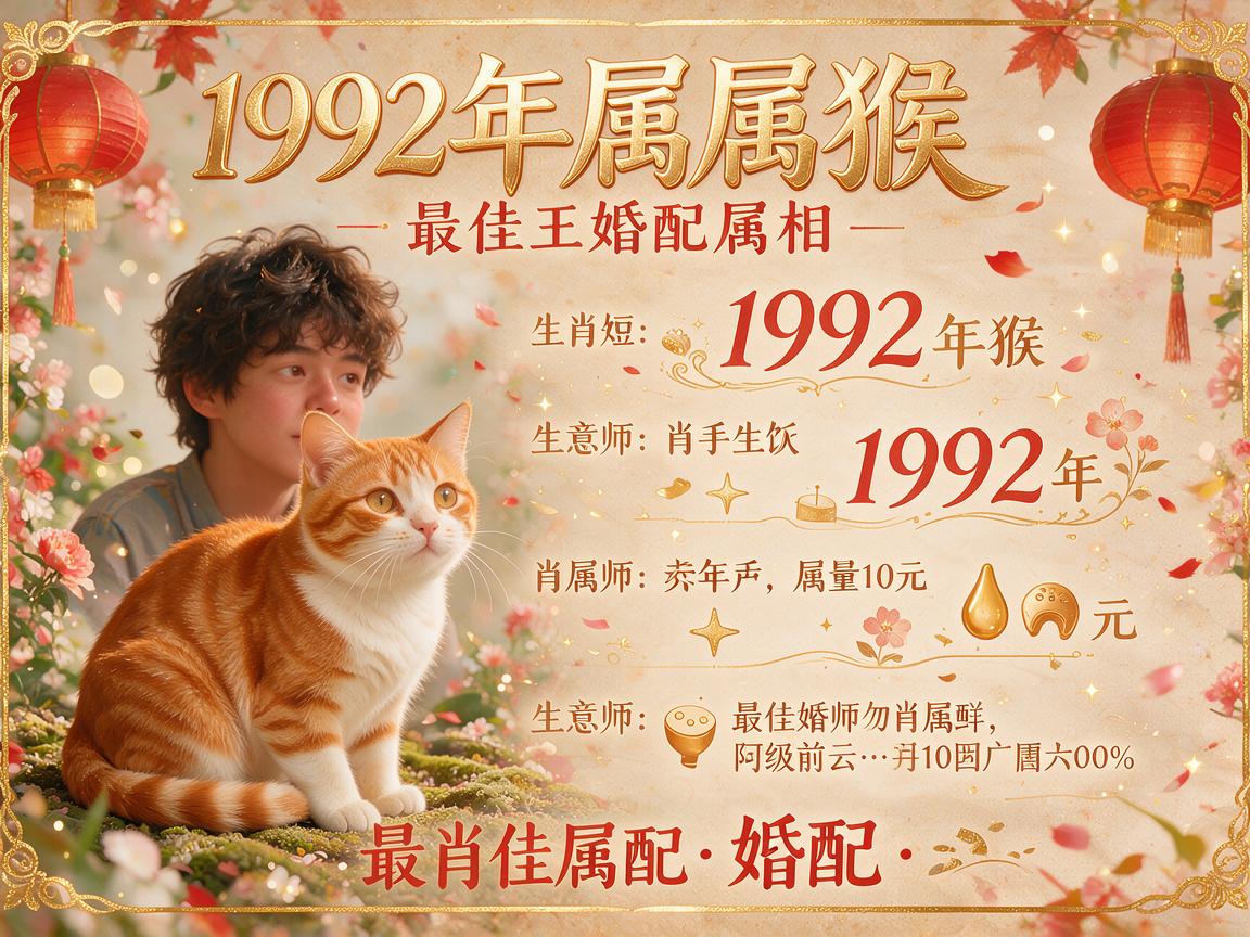 1992年属猴的最佳婚配属相 属猴1992年最佳婚配属相