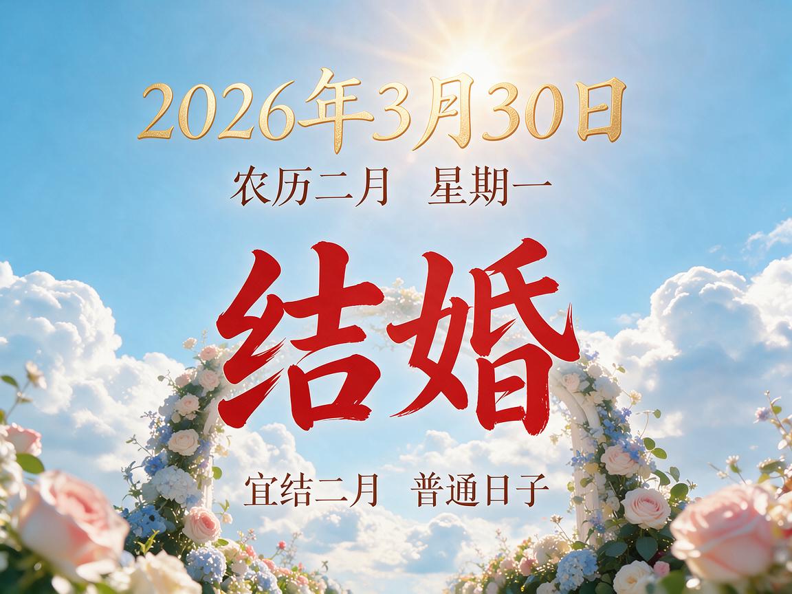 2026年3月30日黄历查询 农历多少 是什么日子 结婚吉时