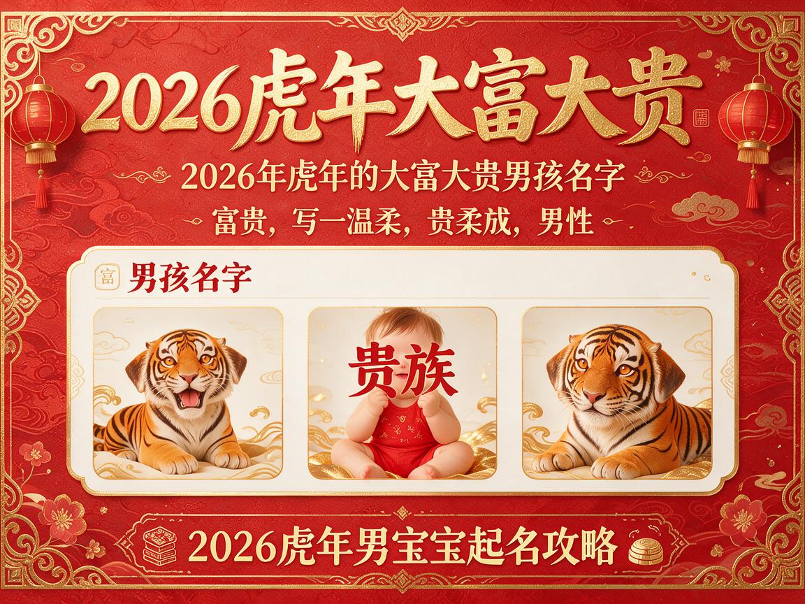 2026虎年大富大贵男孩名字 2026虎年男宝宝起名攻略