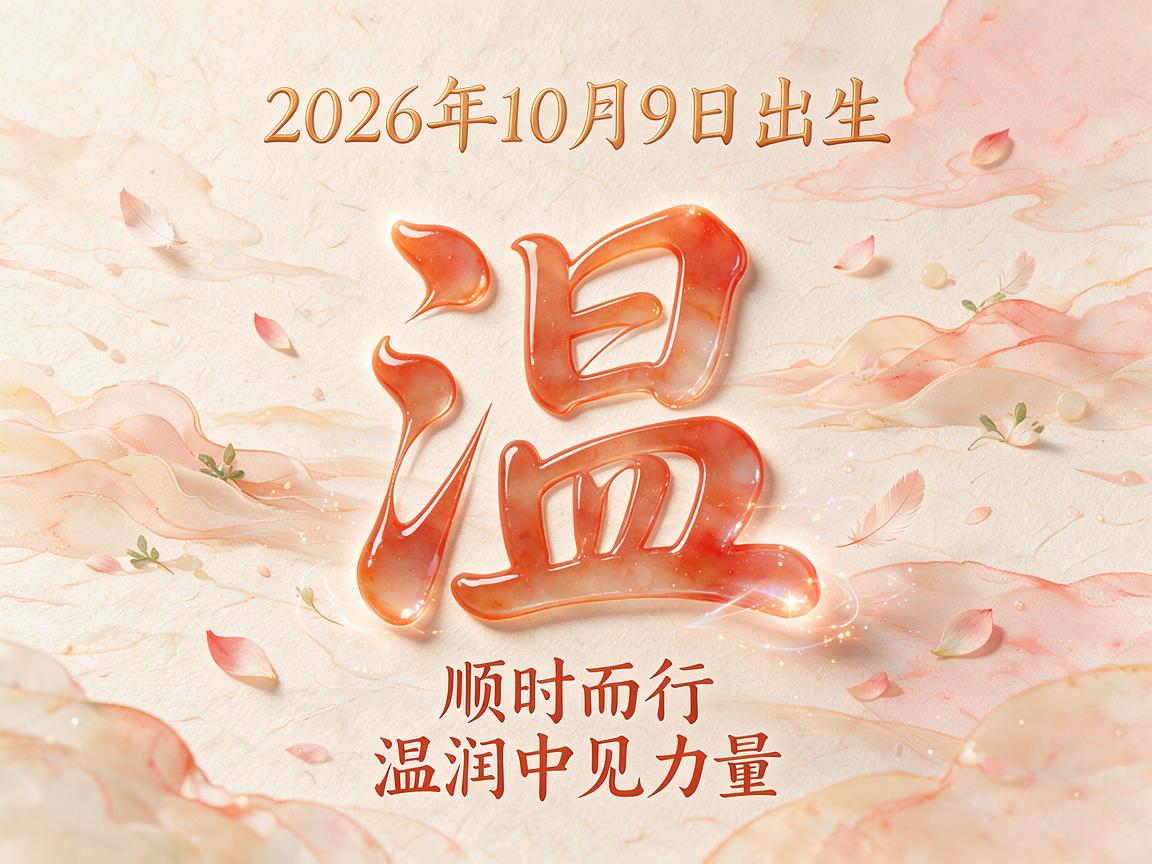 2026年10月9日出生的男宝宝起名带什么字 男孩名字大全