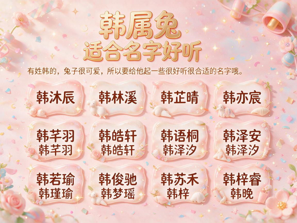 姓韩属兔的适合什么名字好听