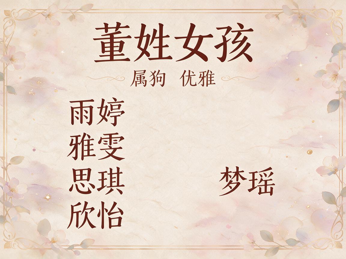 董姓好听女孩名字属狗