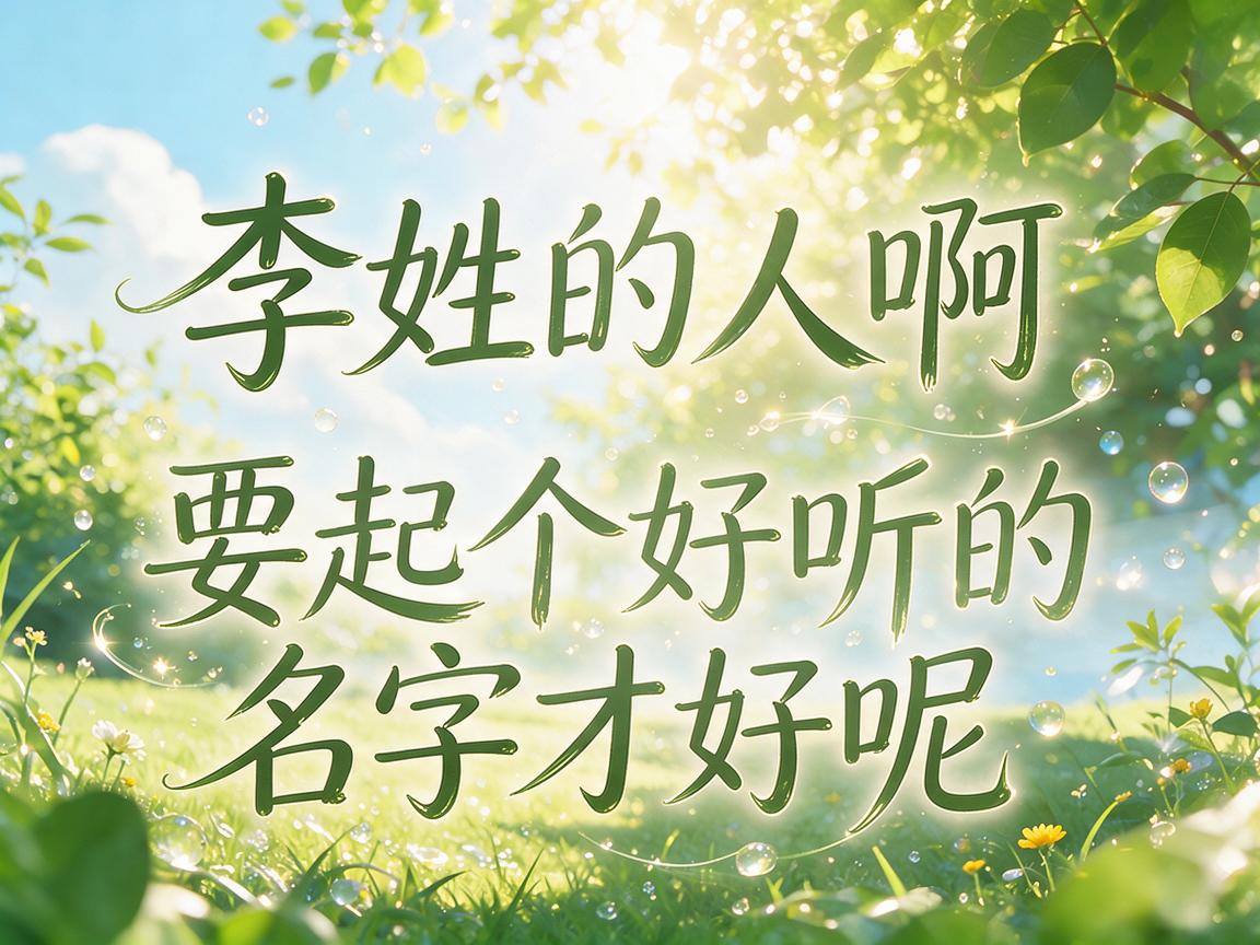 属羊的姓李起什么名字好听
