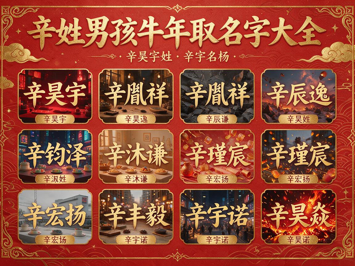 辛姓男孩牛年取名字大全