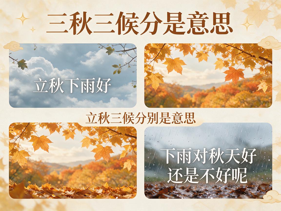 立秋三候分别是什么意思 立秋下雨好吗