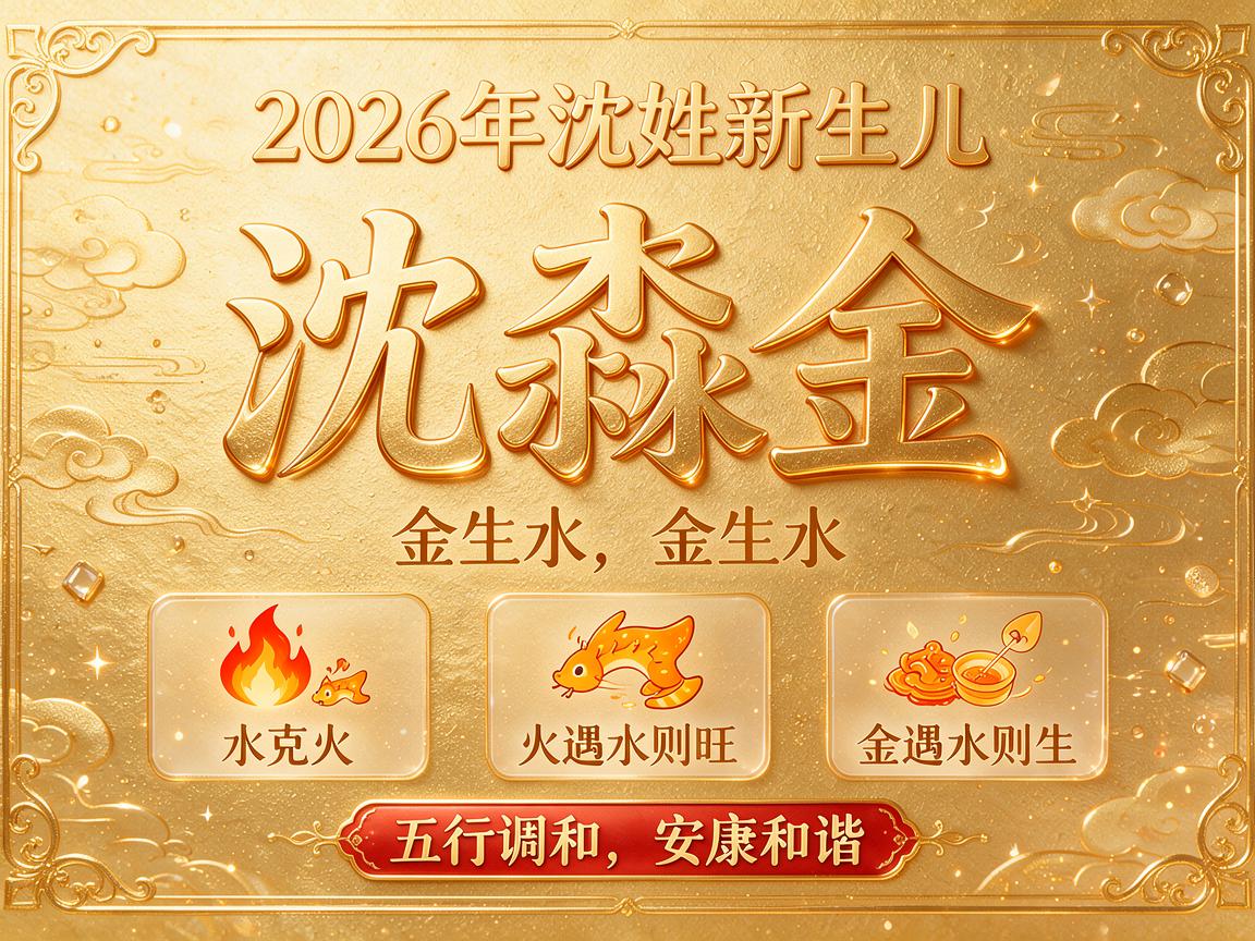 2026年沈姓新生儿起名