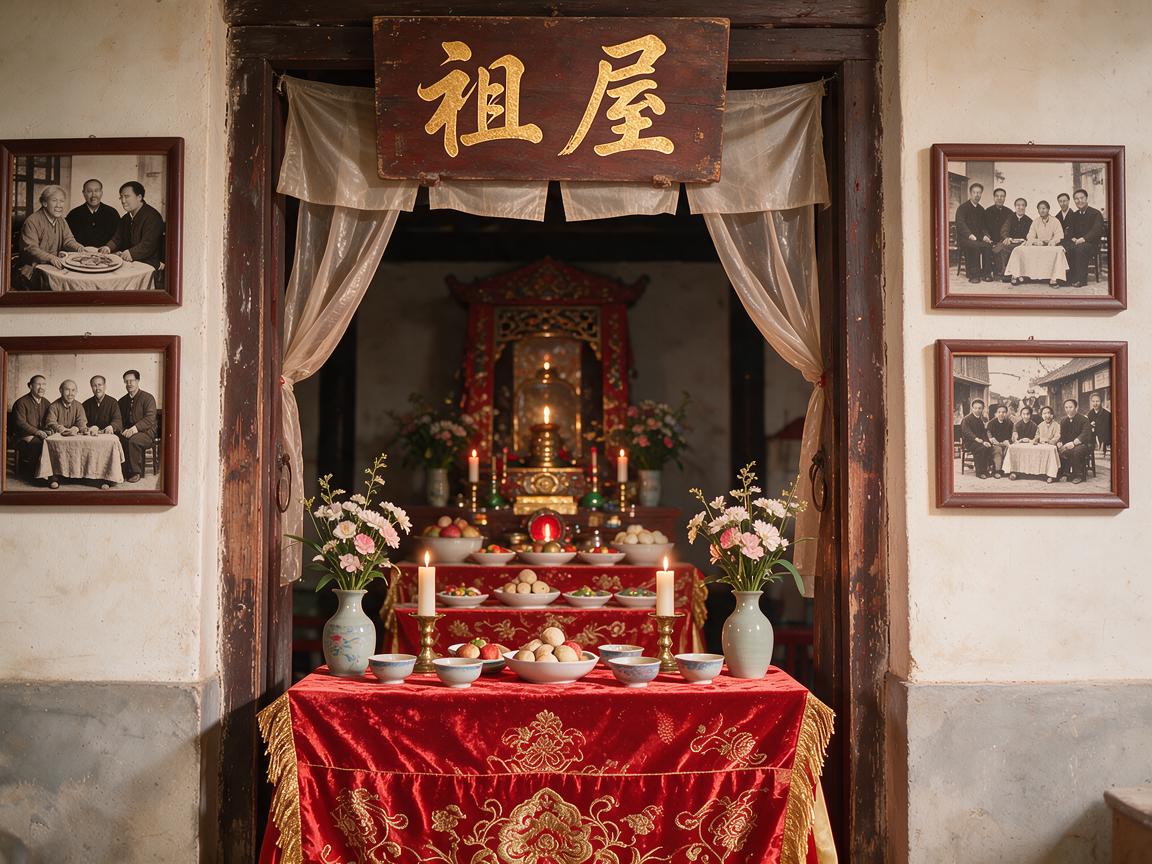 各家各户的祭祖则虽是一番形式