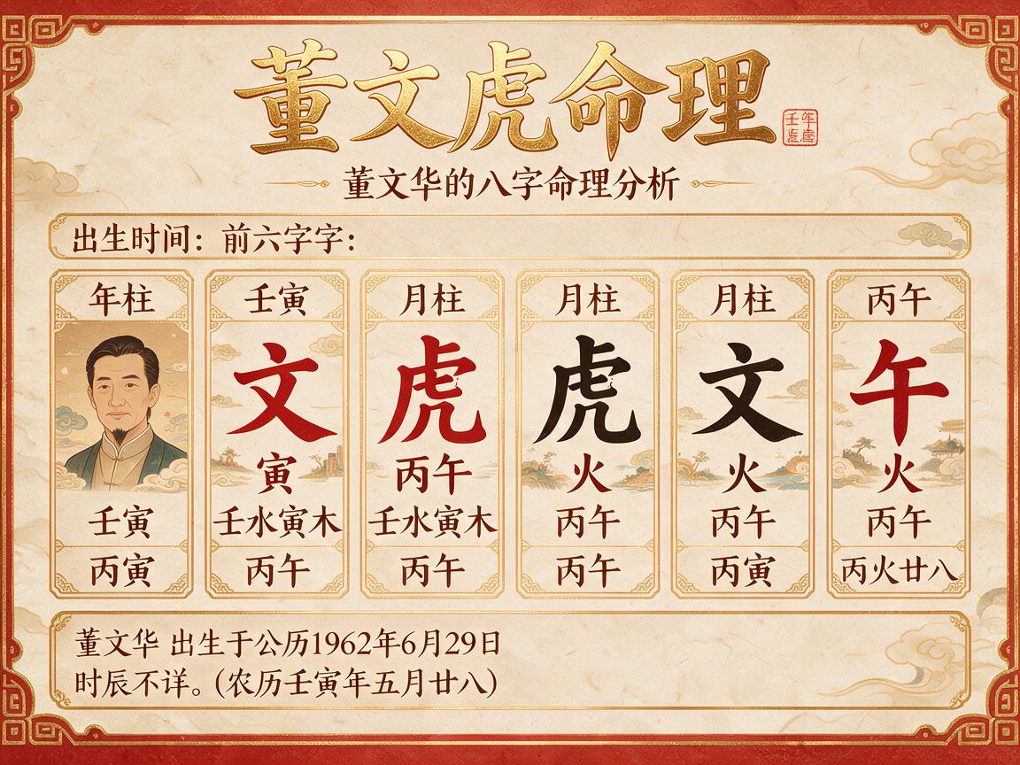 董文华的八字命理  董文虎命理